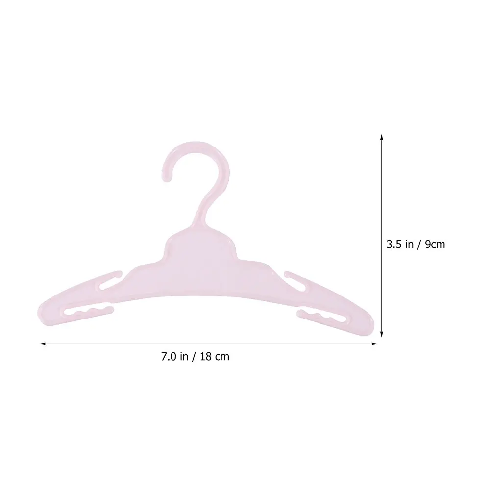 10 Pcs Baby Clothes Hanger Childrens Hangers Mini Kids Pink Dollhouse Rack - view 3
