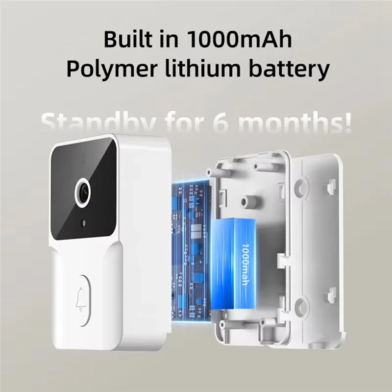 B04B-M15 Video Wireless Electronic Doorbell Outdoor Monitoring Video Tape Infrared Night Vision Home Voice Intercom EU-PLUG