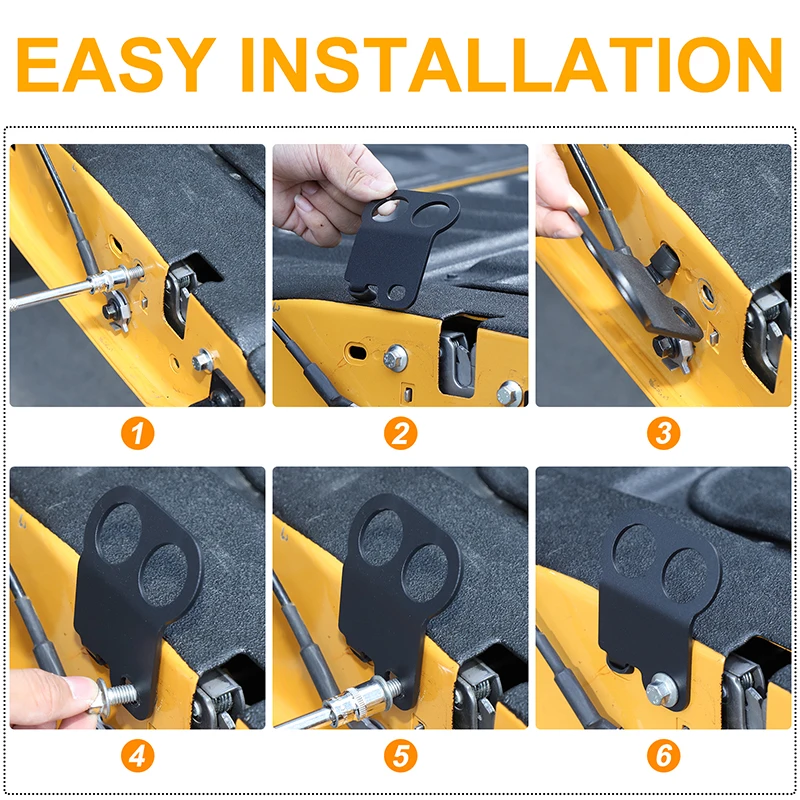 

For Ford Ranger 2023+ Carbon Steel Black Car Tailgate Expansion Anchor Point Fixed Rope Bracket Car Modification Accessories