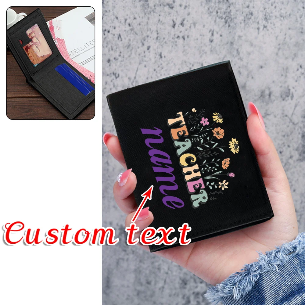 

Персонализированный индивидуальный кошелек для наличных, складной карман для удостоверения личности, модная сумка для хранения кредитных карт, высококачественные короткие кошельки