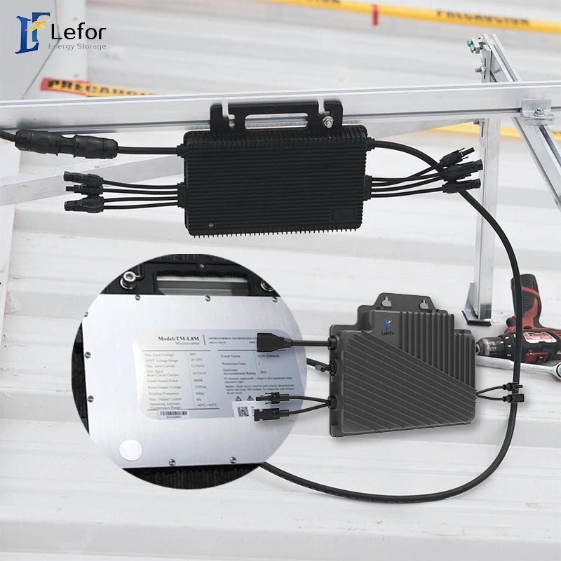 2000W Hybrid Grid Tie Micro Inverter WiFi Connected MPPT Pure Sine Wave Waterproof  PV Power System