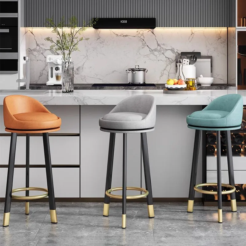 Silla de cocina de lujo Para el hogar, Taburetes de Bar de altura nórdica, Sillas Para Comedor y restaurante, diseño moderno