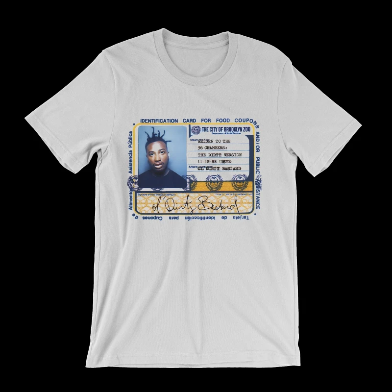 Ol' Dirty Bastard T-shirt  Album cover of Wu's Hip Hop Band's 