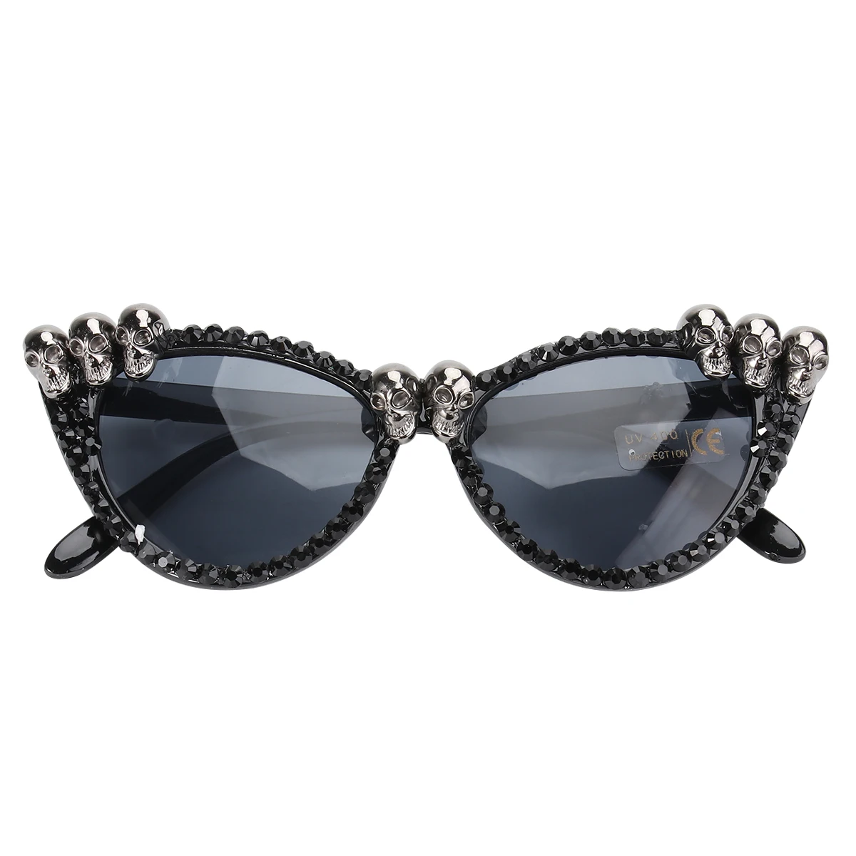 

1 Pc Punk Sunglasses Skull Head Glasses Party Wearing Glasses (Silver)