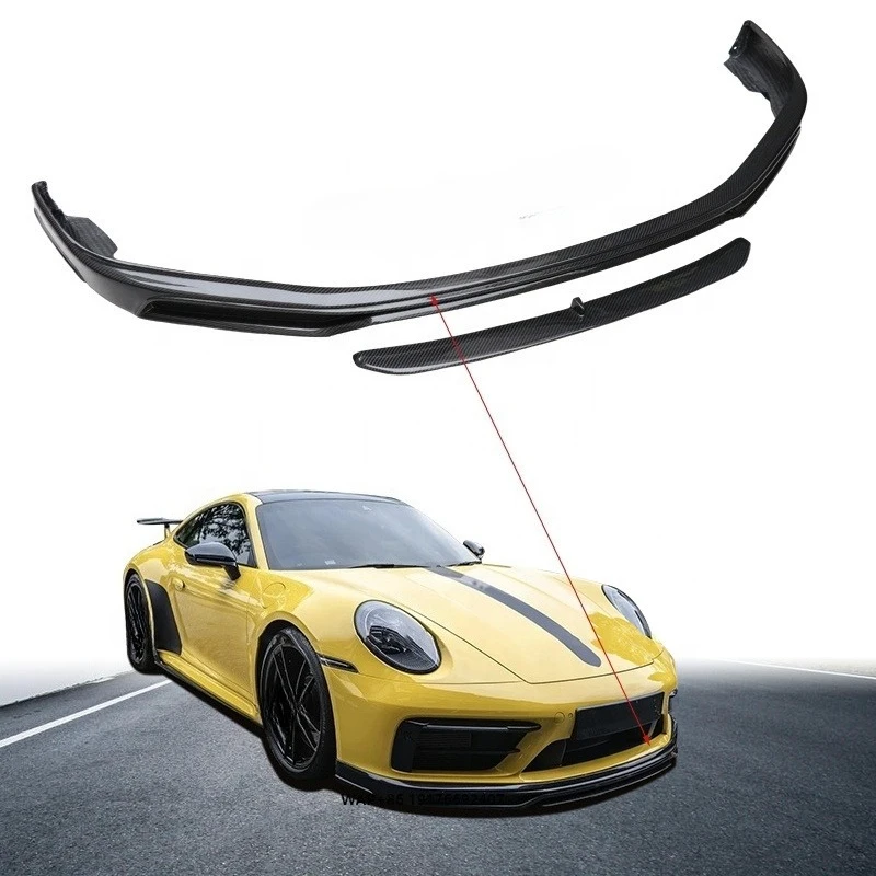 

Superior Quality Upgrade to Te-chart Style Car Dry Carbon Fiber Front Diffuser Lip for 911 992 SD