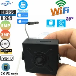 Small Size 40*40mm 4MP 5MP 1080P Full HD P2P SD Card Slot Wifi Wireless Mini IP Camera With Reset &Soft Antenna&Audio