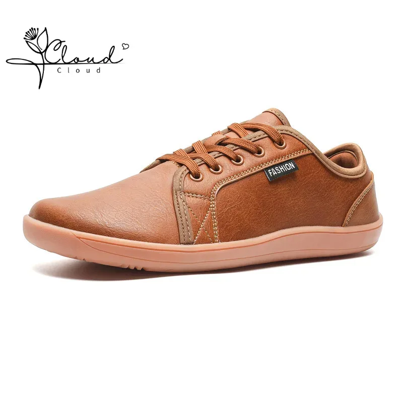 Hot Wide Version Bright Leather Strap Casual Shoes Men and Women Large Size Barefoot Shoes Loose Sports Shoes Sneakers