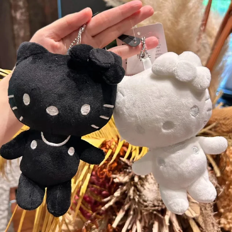 Porte-clés en peluche de dessin animé Hello Kitty, mignon, poupée, périphériques, sac à dos, décoration drôle et Chic, cadeau de noël pour filles