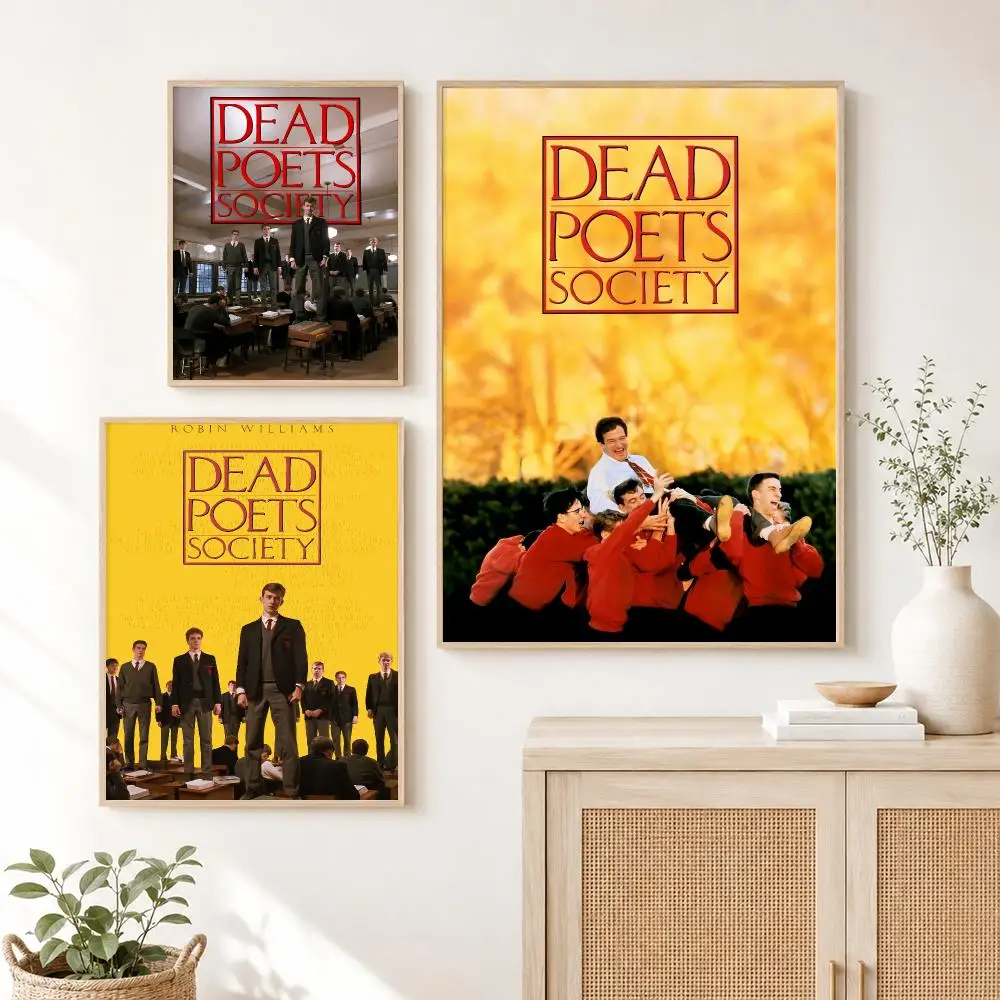 Classic Movie D-Dead Poets Society Poster Self Adhesive Wall Art Decor for Bedroom Living Room Office Home Decor Gift
