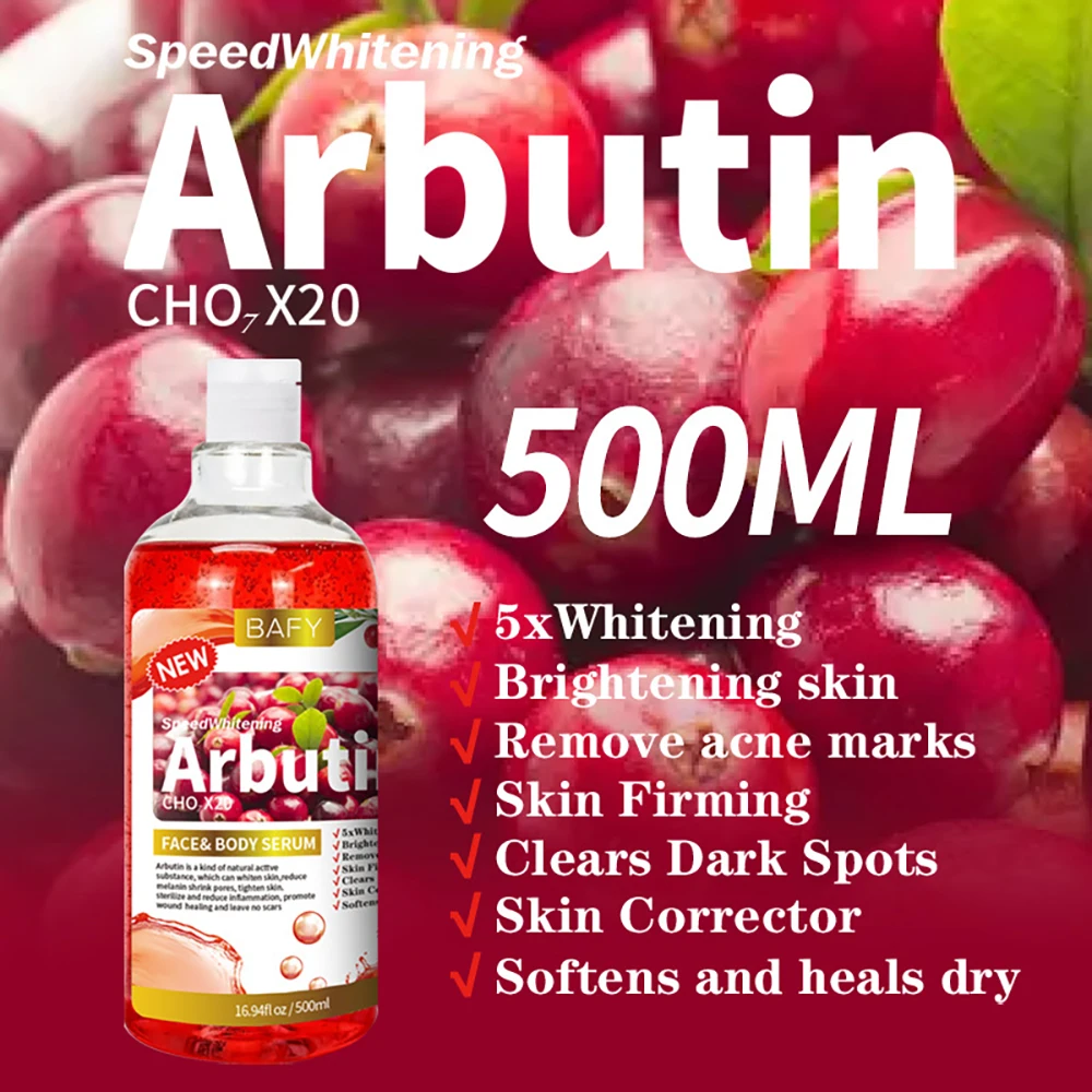 

500ml Vitamin C AHA Essence Original liquid Face Serum Brightning Moisturizing Arbutin Repairing Anti Aging Lifting Skin Care