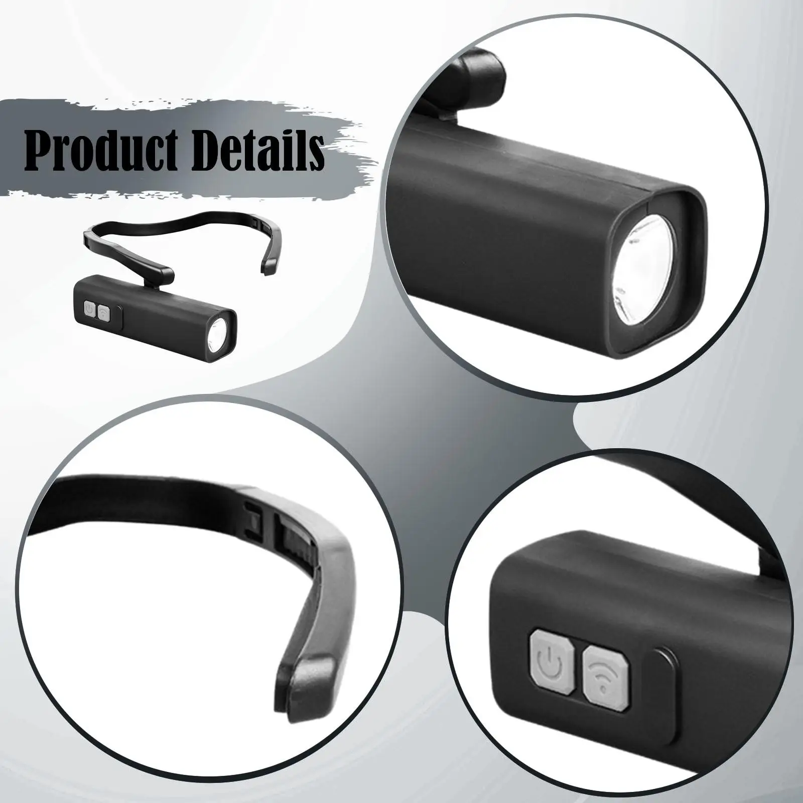 Headlamp Bright LED Adjustable Headband 3 Light Modes Portable Headlight for Hiking Outdoor Night Fishing Camping Essential