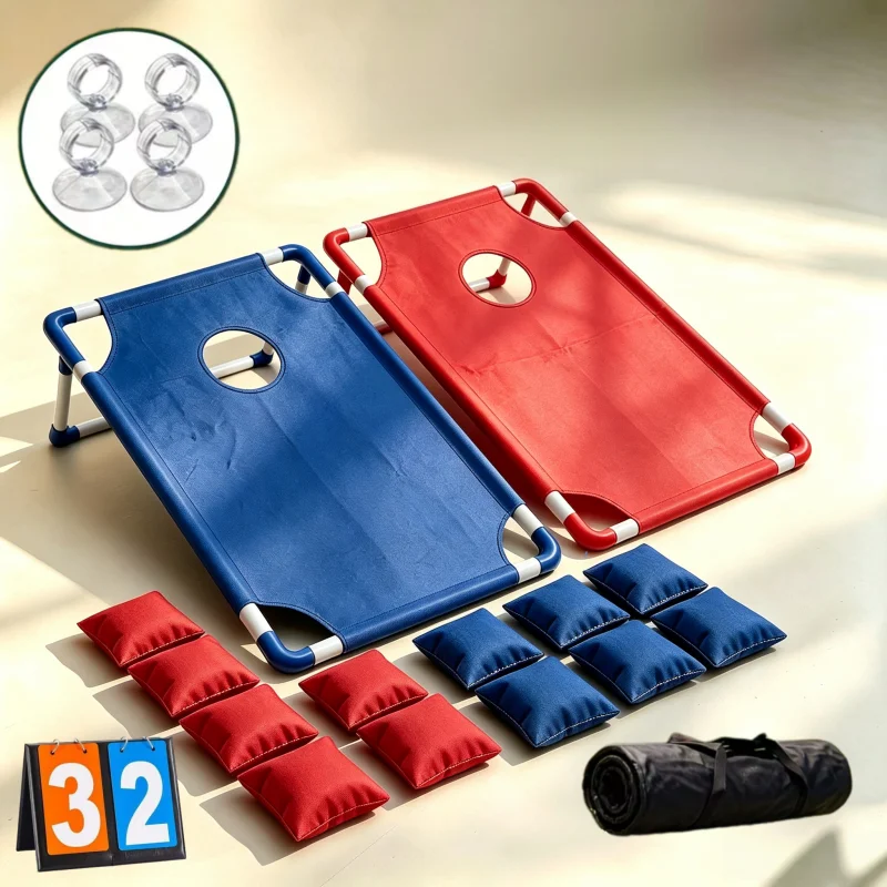 Cornhole Board Set - Portable Cornhole Set With Boards, Bean