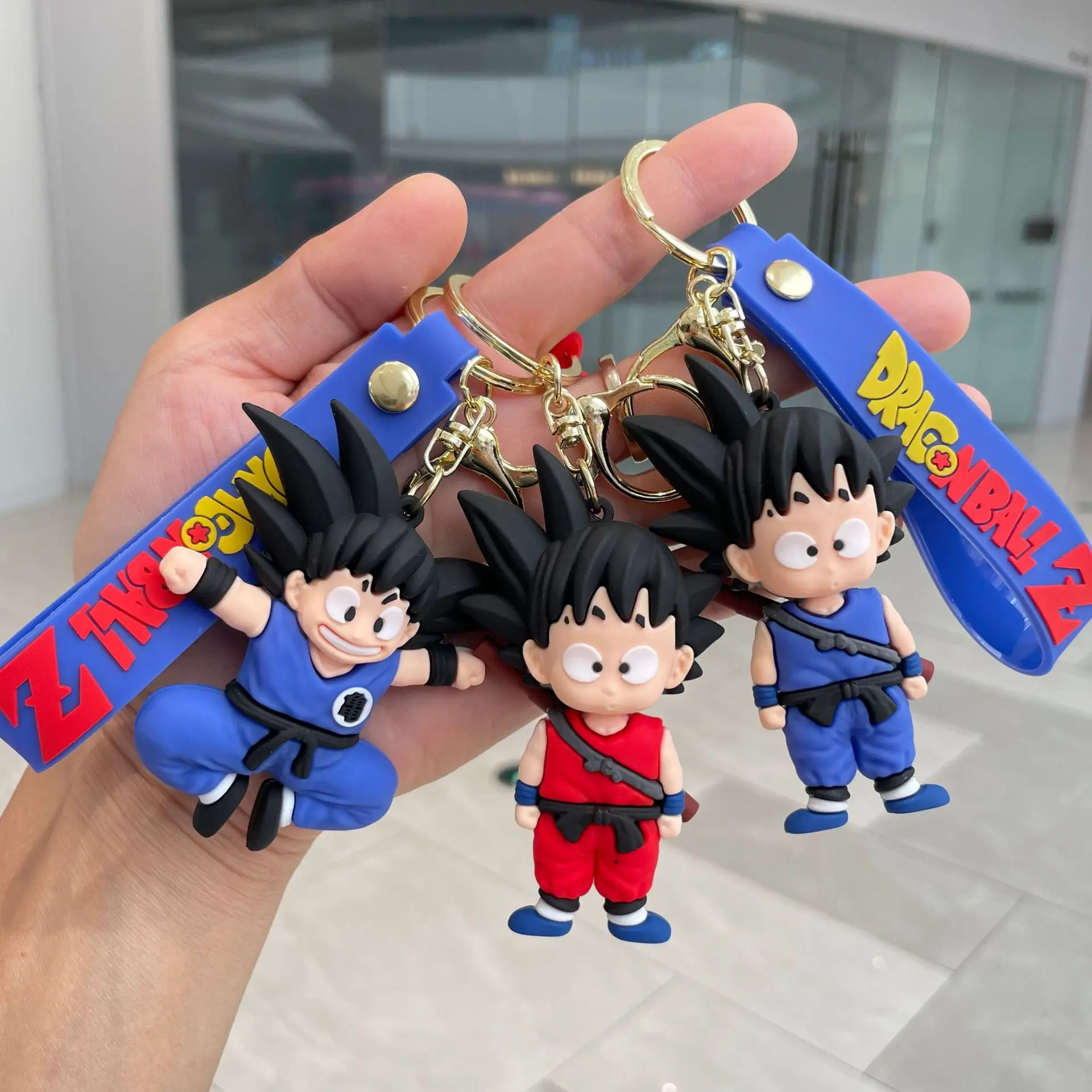 New Anime Dragon Ball Keychains Cute Son Goku Action Figures Toy Doll Bag Schoolbag Pendant Car Keyring Boys Girls Festival Gift