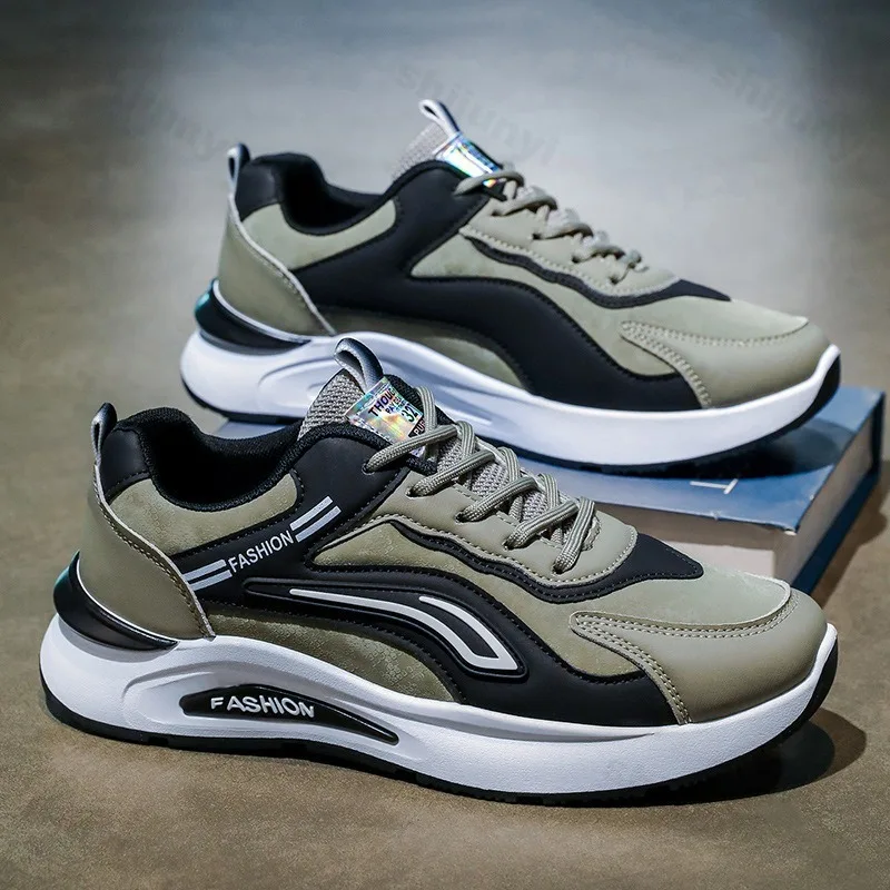 

Осень 2024, мужская повседневная спортивная обувь, удобные нескользящие дышащие уличные кроссовки, модные мужские туфли на плоской подошве, Zapatos Para Hombre