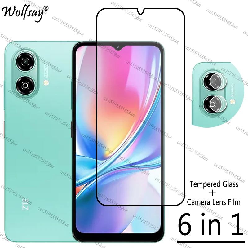 Vollständige Abdeckung aus gehärtetem Glas für ZTE Blade A35e Displayschutz für ZTE Blade A35e Kameraglas für ZTE Blade A35e Glas 6,52 Zoll