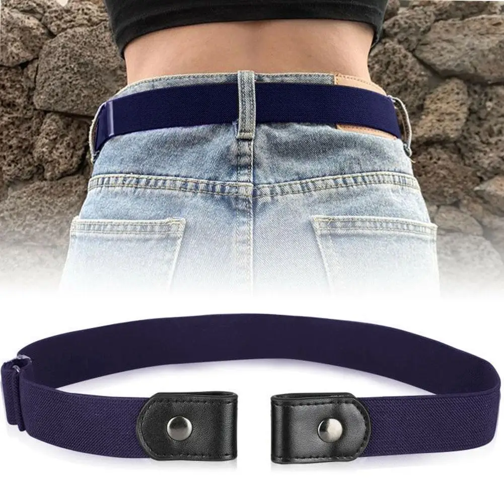 Adjustable Stretch Elastic Waist Band Invisible Belt Free Belts for Women Men Jeans Decorative Waistband Easy To Wear C1G9