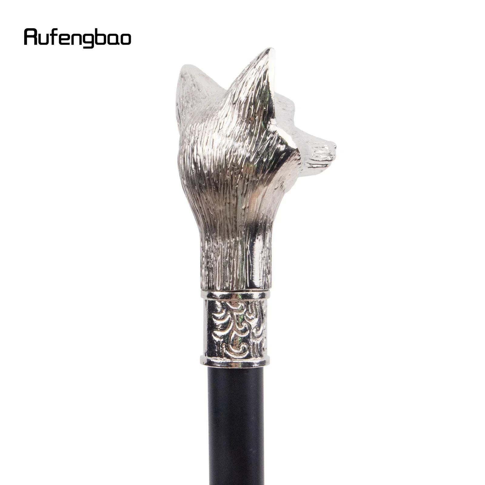 الأبيض الذئب موضة عصا للمشي الزخرفية عصا للمشي تأثيري خمر أداء الحفلات مرحلة قصب 93 سنتيمتر #5