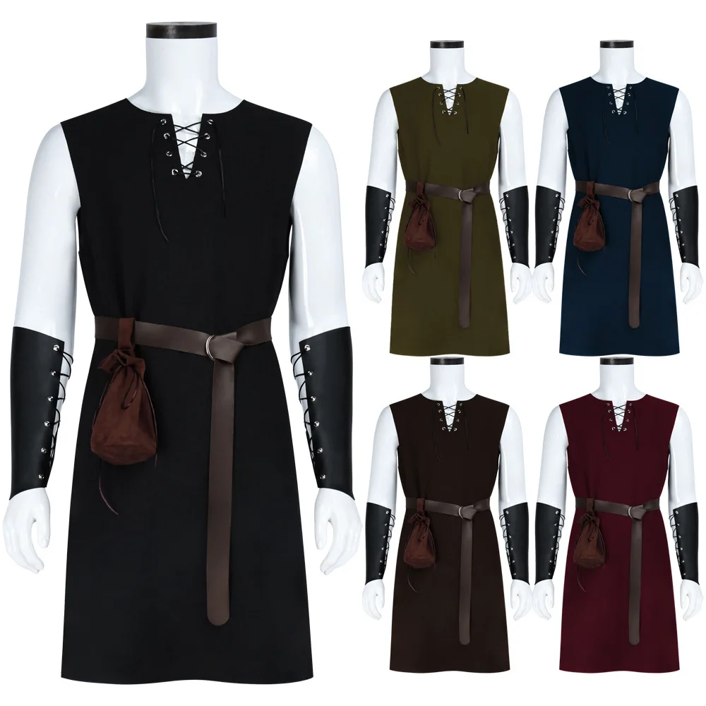 سترة جديدة من عصر النهضة في العصور الوسطى لسترة القراصنة التنكرية لفارس الهالوين