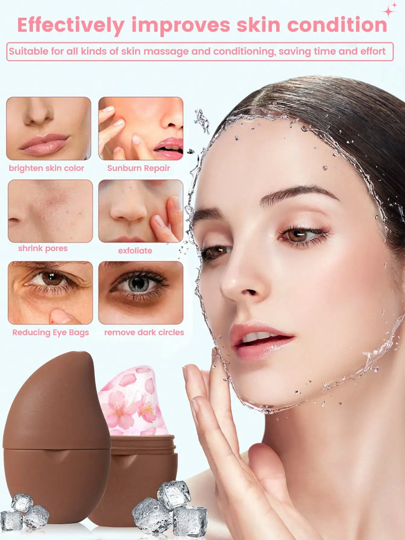 مجموعة أدوات مكياج مكونة من 10-43 قطعة - حقيبة مستحضرات تجميل مقاومة للماء + فرش/إسفنجة/ منتفخة + أداة تجعيد الرموش/منظف