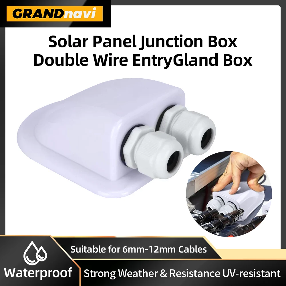 

Распределительная коробка для автомобиля на солнечной батарее, коробка для ввода кабеля, коробка для ввода кабеля на крыше, держатель разъема кабеля с двойным отверстием, автомобильные аксессуары