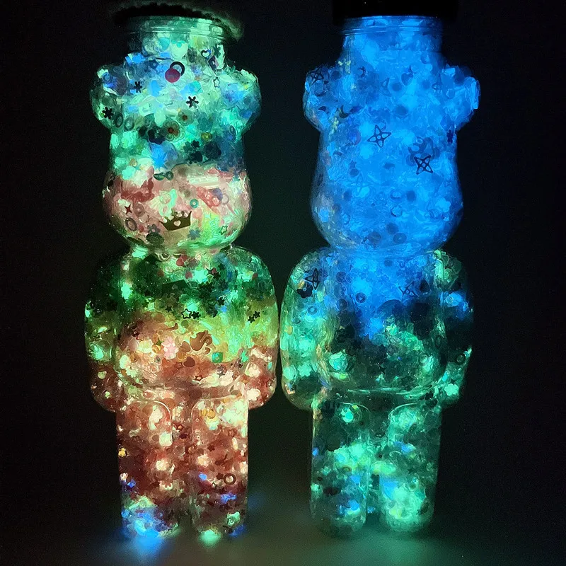 Luminous Fluorescent Polymer Clays Sequins Crystal for DIY Crafts Slime Filler Supplies Handmade Material Glowing In The Dark