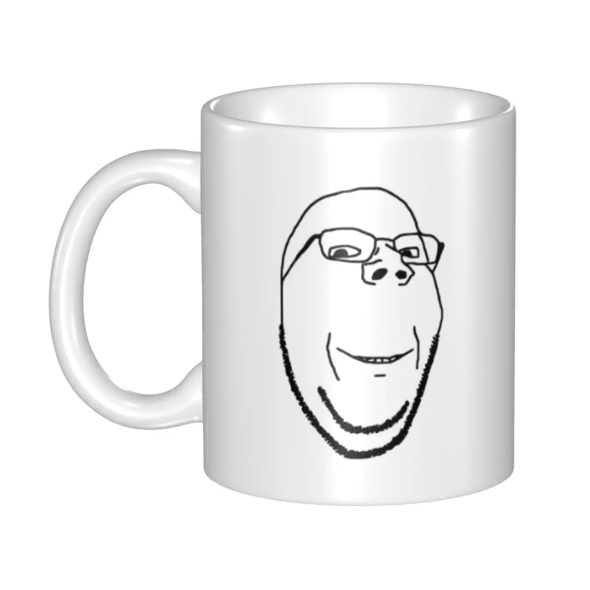 

Smiling Wholesome Wojak Soyjak Mug Funny Ceramic Coffee Cups Tea Mugs Milk Cup Drinkware Gift for Woman Man