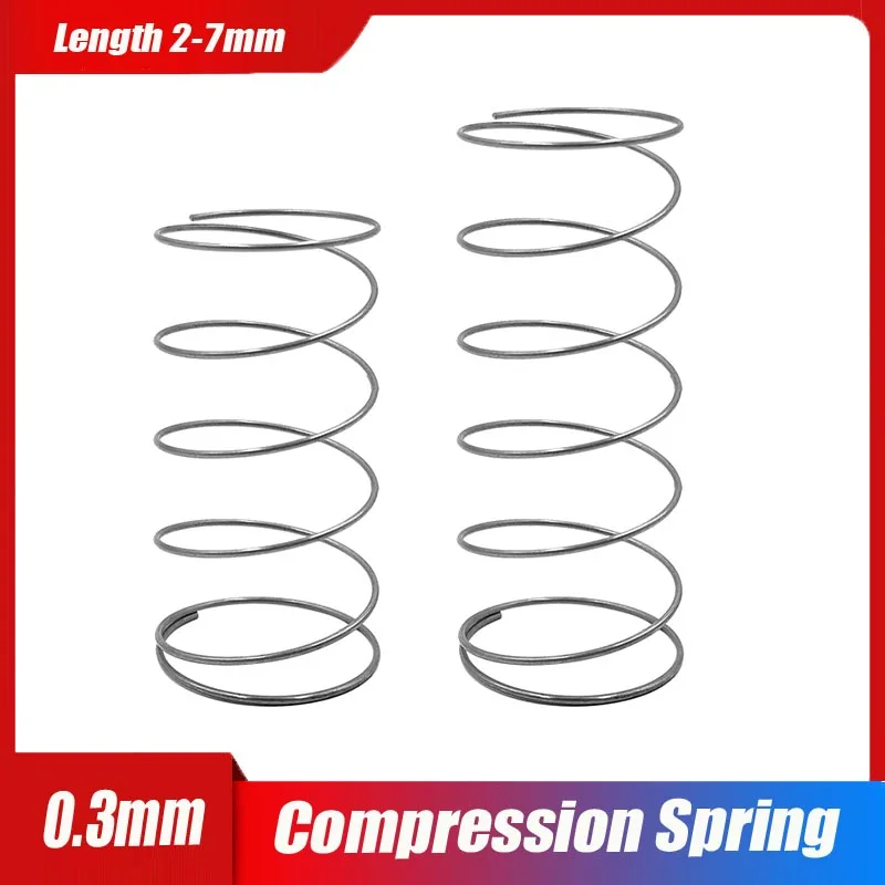 

304 Stainless Steel Y-type Compression Spring, Return Spring Steel Wire Diameter 0.3mm Outside Diameter 2/3/4/5/6/7mm