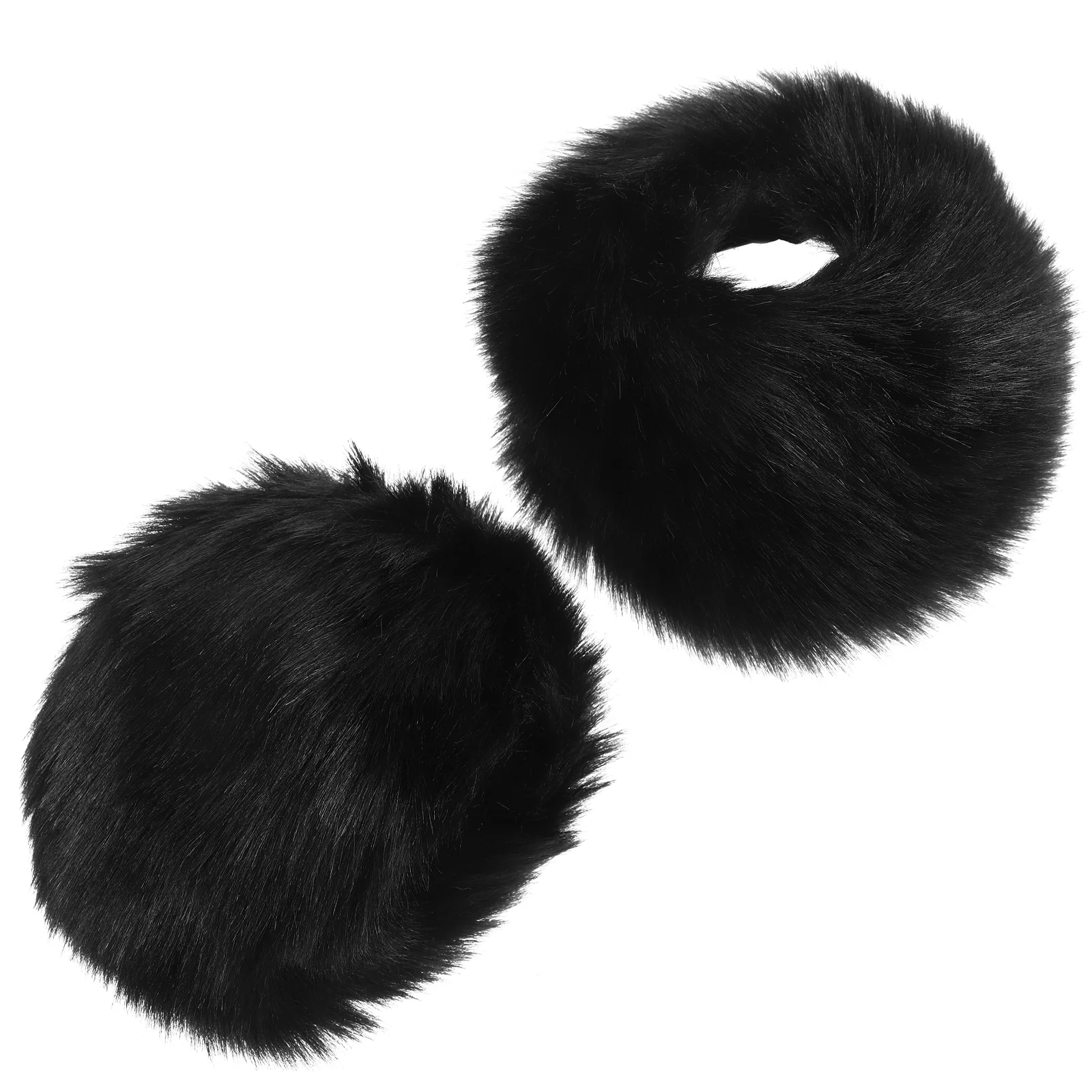 

Wrist Faux Fox Fur Sleeves Miss Wristbands Warmers Imitation Wool Material Wraps Fluffy Cuffs for Winter