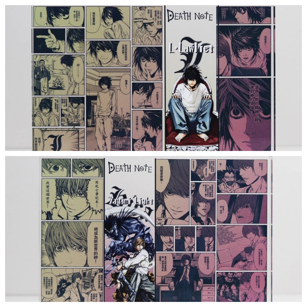 DIY DEATH NOTE L·Lawliet Yagami Light Acrylic Card Brick Original Self-produced Anime Movie Collection Crystal Brick