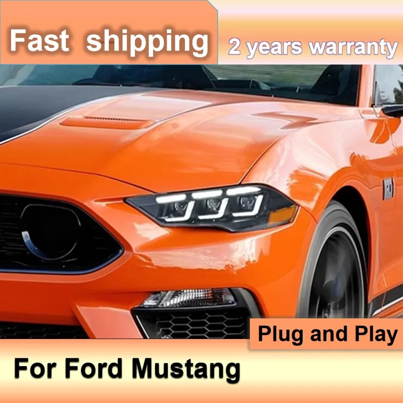 

Car Accessories for Ford Mustang Headlight 2017-2022 Mustang Head Lights DRL Turn Signal High Beam Projector Lens