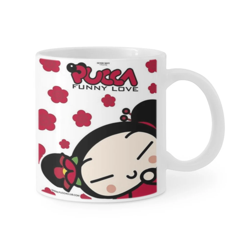 Cute Cartoon Pucca Garu Ceramics Coffee Mugs Tea Cup Milk Cups Gifts Drinkware Coffeeware