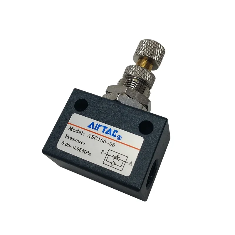 fine works  ASC100-06 ASC200-08 ASC300-10 Pneumatic Speed Regulating Valve Flow Control Valve One-way Throttle