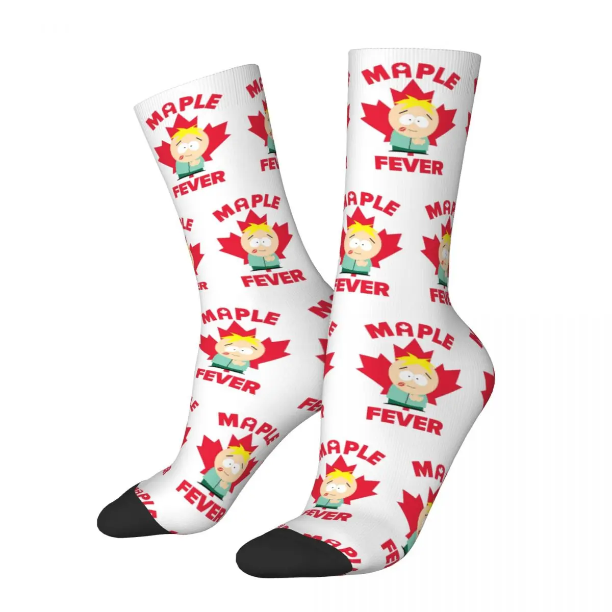 Autumn Winter Retro Women Men South-Parks Socks Butters Maple Fever Sweat Absorbing Football Socks