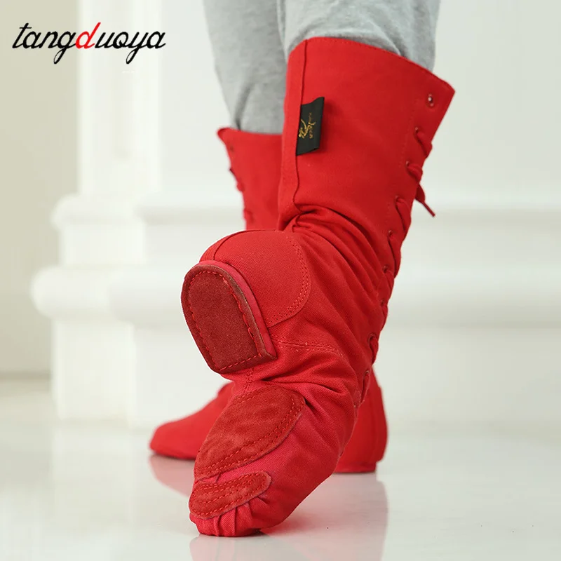 

Pole Dance Shoes Women Ballet Boots Jazz Shoes Stage Show Footwear Modern Jazz Boots Men Soft Sole Modern Dance Shoes