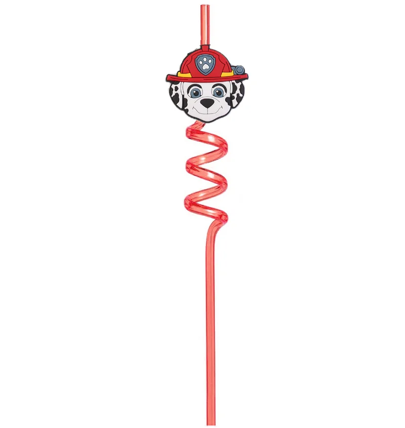 Paw Patrol Skye Drinking Straws Kids Boys Girls Birthday Party Decoration Baby Shower Cartoon Anime Chase Party Supplies Gifts