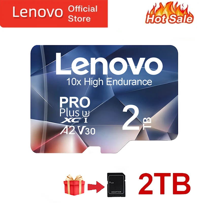 Lenovo Micro Memory SD Card 128GB 256GB 512GB SD Card SD/TF Flash Card 128 256 512 GB 1TB 2TB Memory Card For Phone Camera