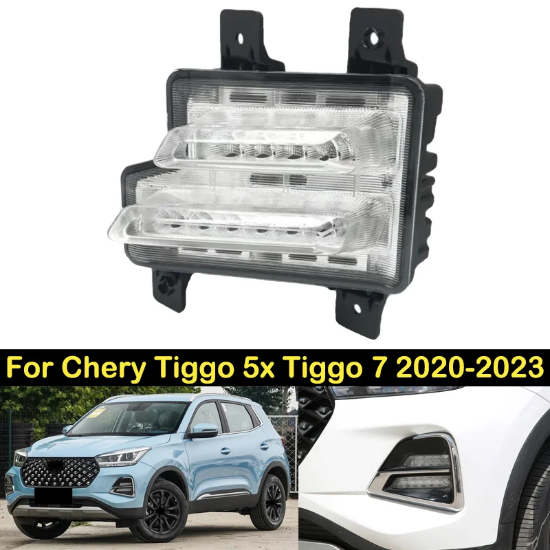 

DECHO LED Foglight DRL For Chery Tiggo 5x Tiggo 7 2020-2023 Front bumper foglight foglamp Assembly Daytime running light