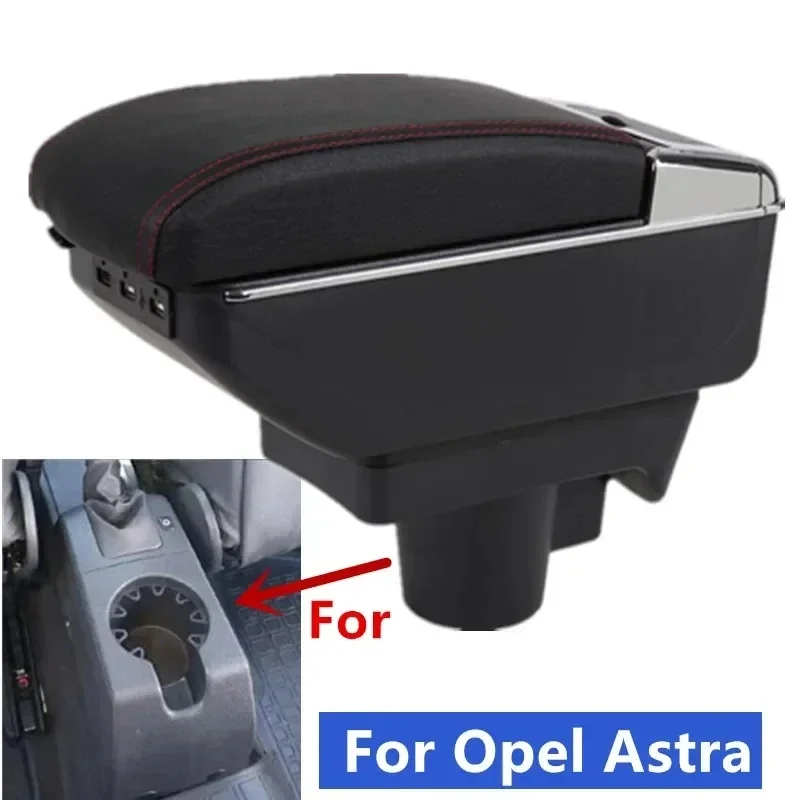 

NEW For Opel Astra Armrest Box For Opel Astra H Car Armrest 2004-2014 Central storage Box Interior Car Accessories USB Charging