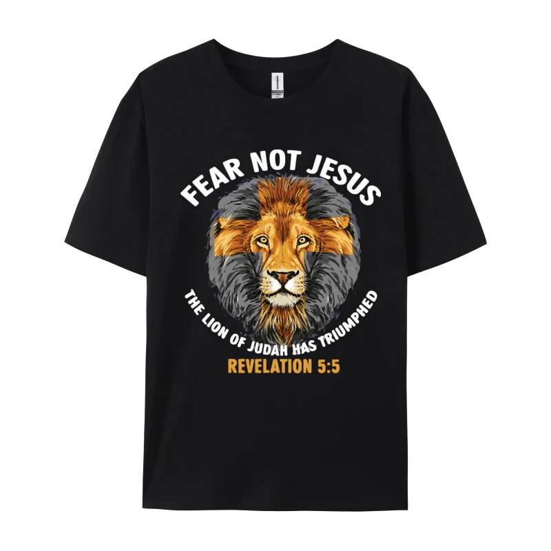 Lion Cross Jesus Christian Lord God Be T Shirt Men Pure Cotton Tee Shirt Print Tees Graphic Tshirt Free Shipping