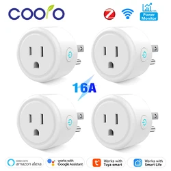 Tuya 16A Smart Plug Zigbee WiFi Socket US Canada Mexico Peru Japan Power Monitoring Timing Function Works With Alexa Google Home