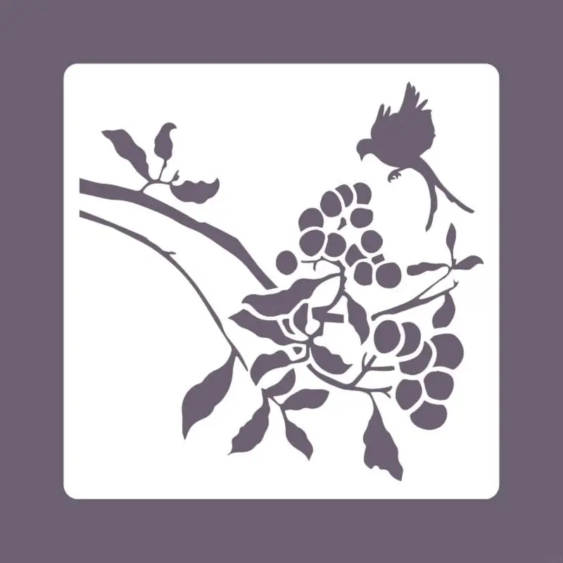 G8TA 8X Retro Flower Birds Paints قالب مرن مرنة لصنع بطاقات الهدايا