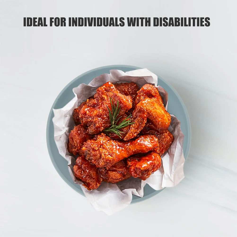 

2 шт. силиконовая присоска против пролива, обеденный поднос для пожилых людей с ограниченными возможностями, адаптивная посуда для малышей, безопасная для еды, нескользящая основа