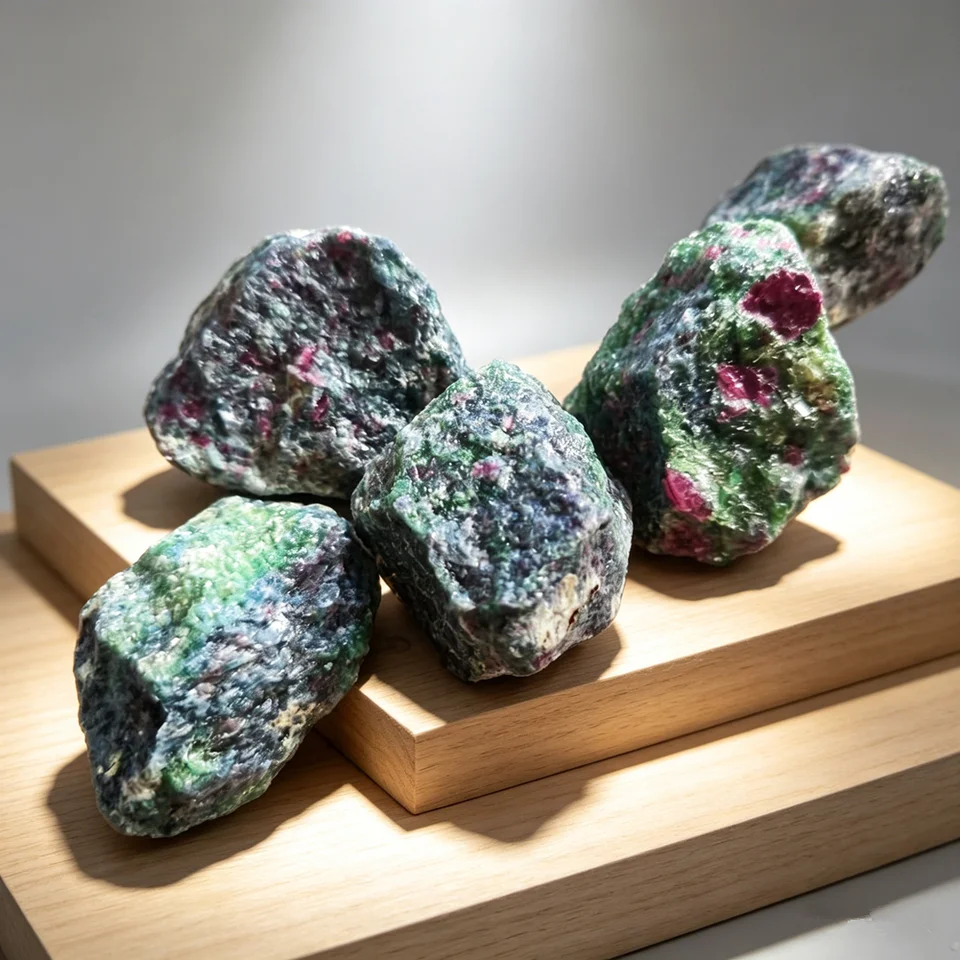 Natural Raw Emerald Sapphire Ruby Red Blue Green Gemstone Stone UV