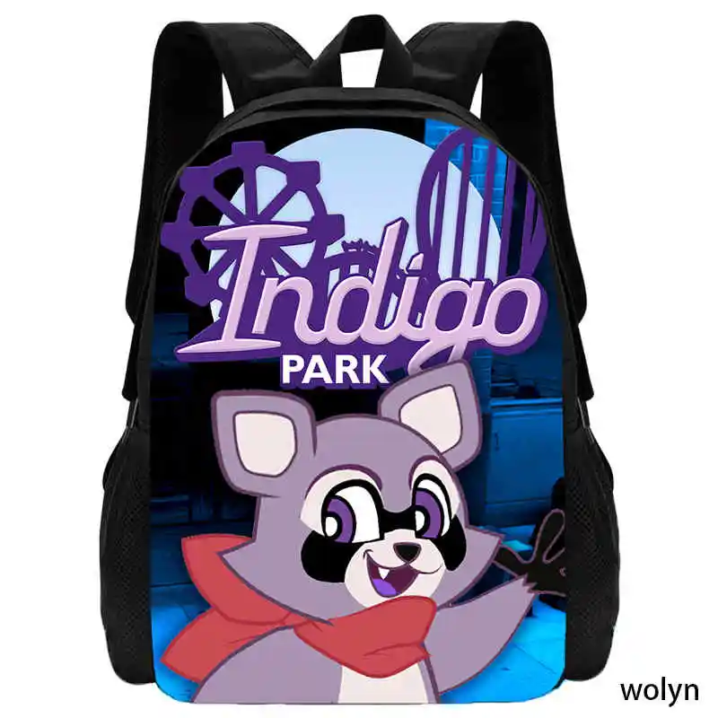 Indigo Printed Park Children Backpack for School ,School Bags for Boys Girls, Light Weight Student Satchel Kids Bag for School