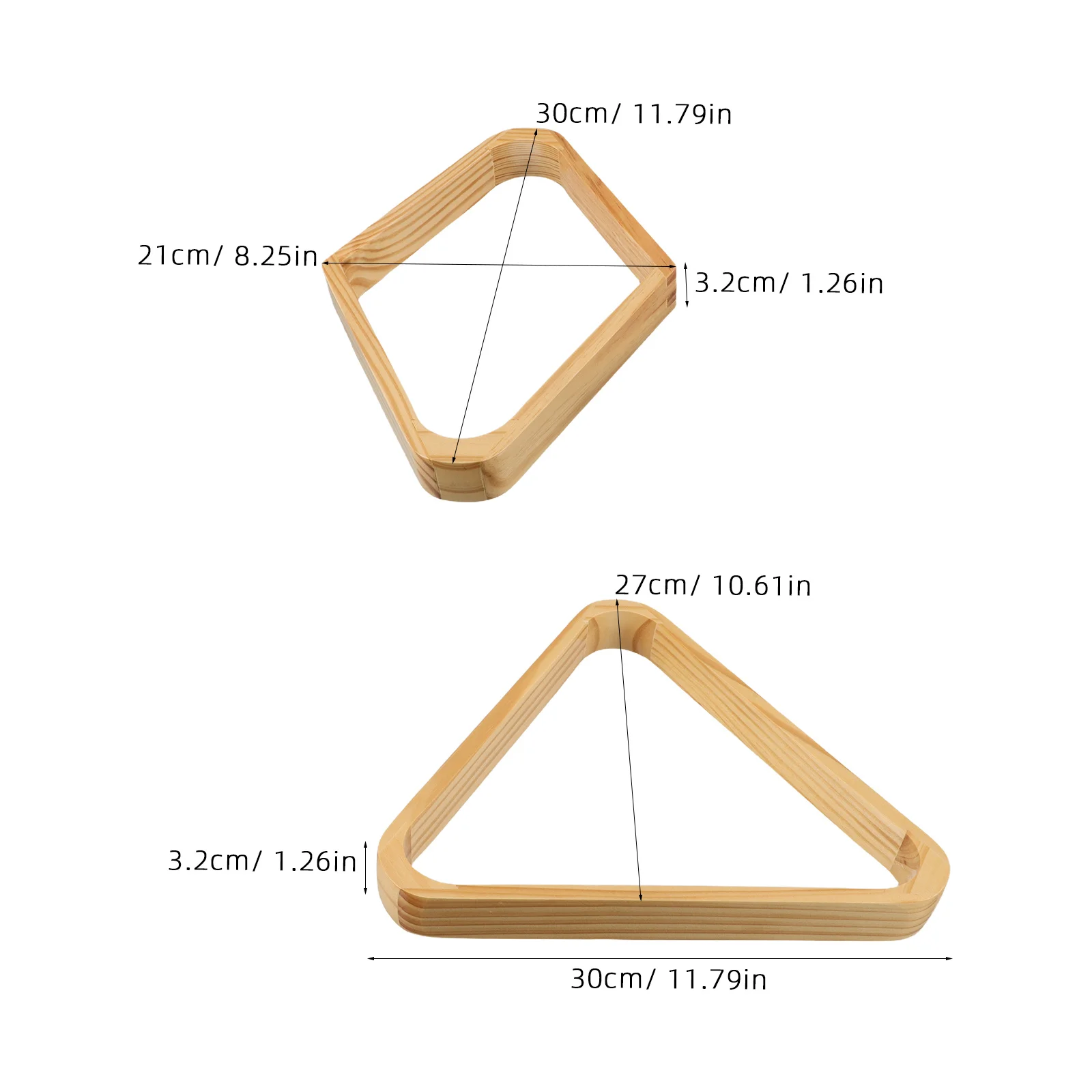 2 Stücke Massivholz Billard Rack Dreieck 89 Ball Set Tragbare Professionelle Spielzimmer Zubehör Billard Rack Snooker Liefert