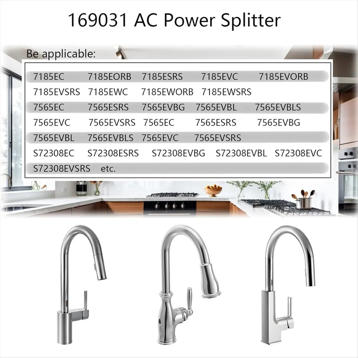【~-nuevo-a60i】169031-kit-de-adaptador-de-corriente-ac-adaptador-ac-y-kit-divisor-de-energia-para-grifos-motionsense-wave-y-u-enchufe-de-ee-uu