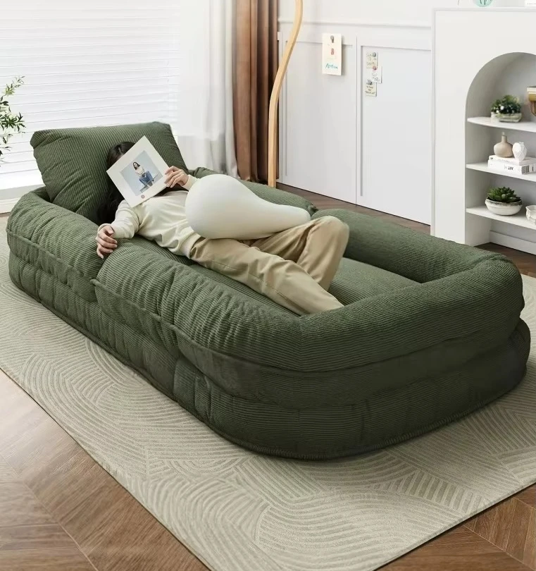 Folding lazy sofa bed backrest convertible bed bedroom portable
