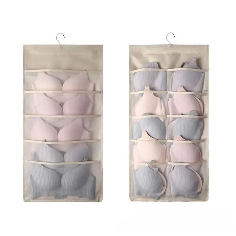 Underwear Storage Hanging Bag Wall-mounted Underwear Bra Socks Room Storage Organizer Hanging Wardrobe Storage Box