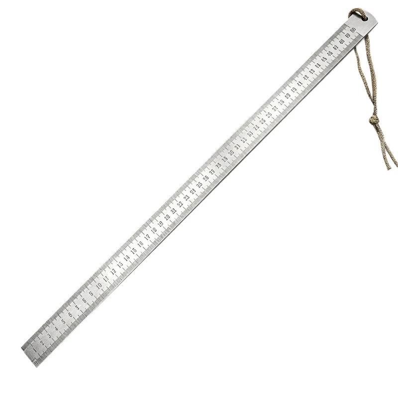 Forged Steel Straight Ruler 52cm Multifunctional Measuring Tool for Workshop Home Office Woodworking DIY Projects