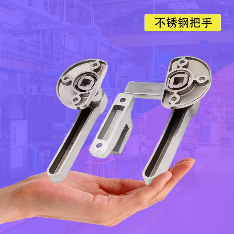Stainless Steel Commercial Kitchen Steamer Door with Automatic Rotating Sealed Door Handle for Steamers - Equipment Grade